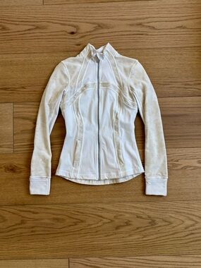 lululemon athletica white, with cream lace Zip-Up Performance Jacket